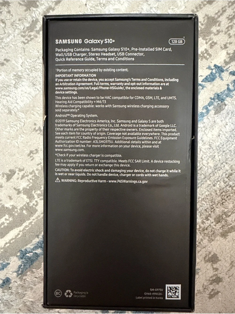 Samsung Galaxy A51 128GB Verizon Cracked Screen/Camera For Parts or Repair